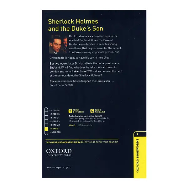کتاب داستان بوک ورم Sherlock Holmes and the Dukes Son
