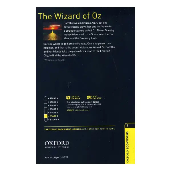 کتاب داستان بوک ورم The Wizard of Oz