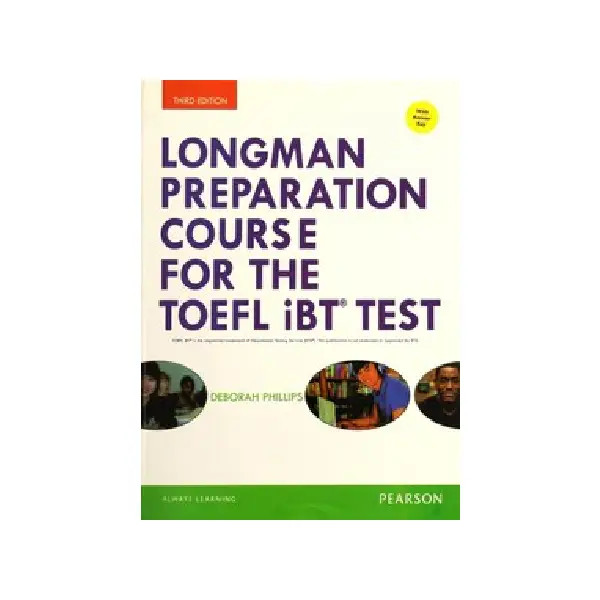 کتاب زبان لانگمن تافل پرپریشن کورس سفید Longman Preparation Course for The TOEFL ibt test 3rd Edition