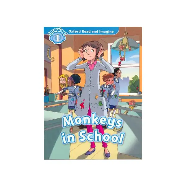 کتاب داستان Oxford Read and Imagine (Monkeys In School) Lvl 1 + QR Code