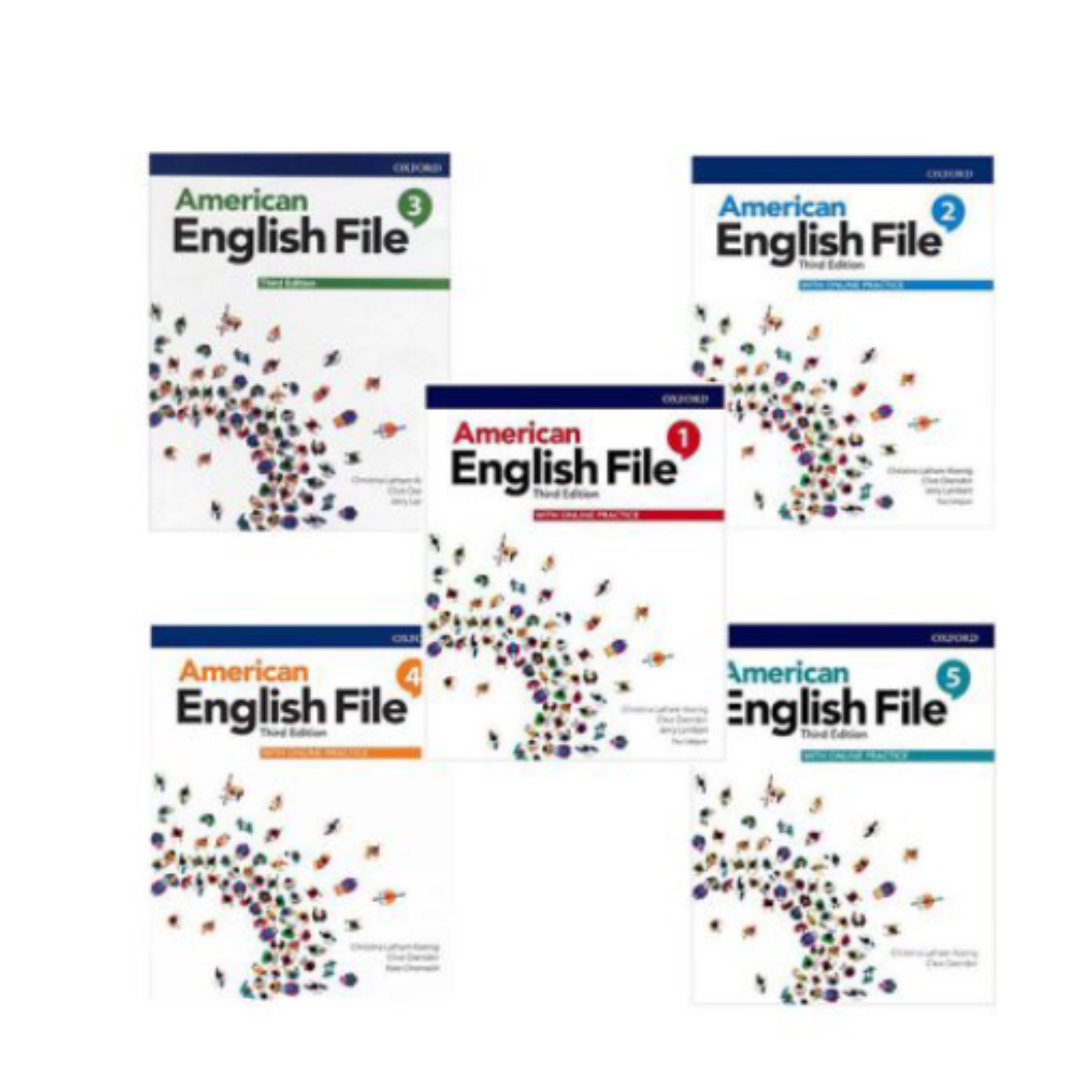 پک 5 جلدی کتاب امریکن انگلیش فایل ویرایش سوم American English File (کتاب دانش آموز و کتاب کار و فایل صوتی)