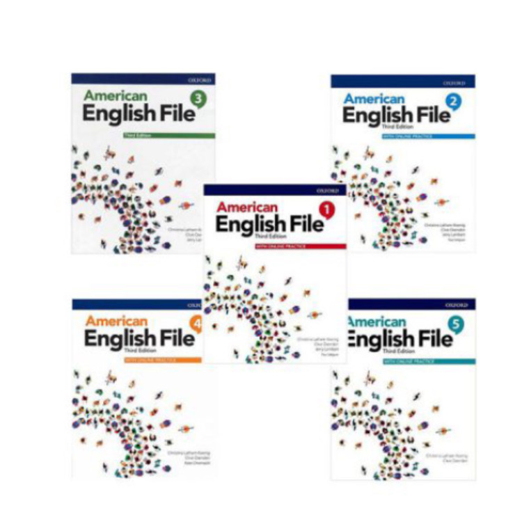 پک 5 جلدی کتاب امریکن انگلیش فایل ویرایش سوم American English File (کتاب دانش آموز و کتاب کار و فایل صوتی)