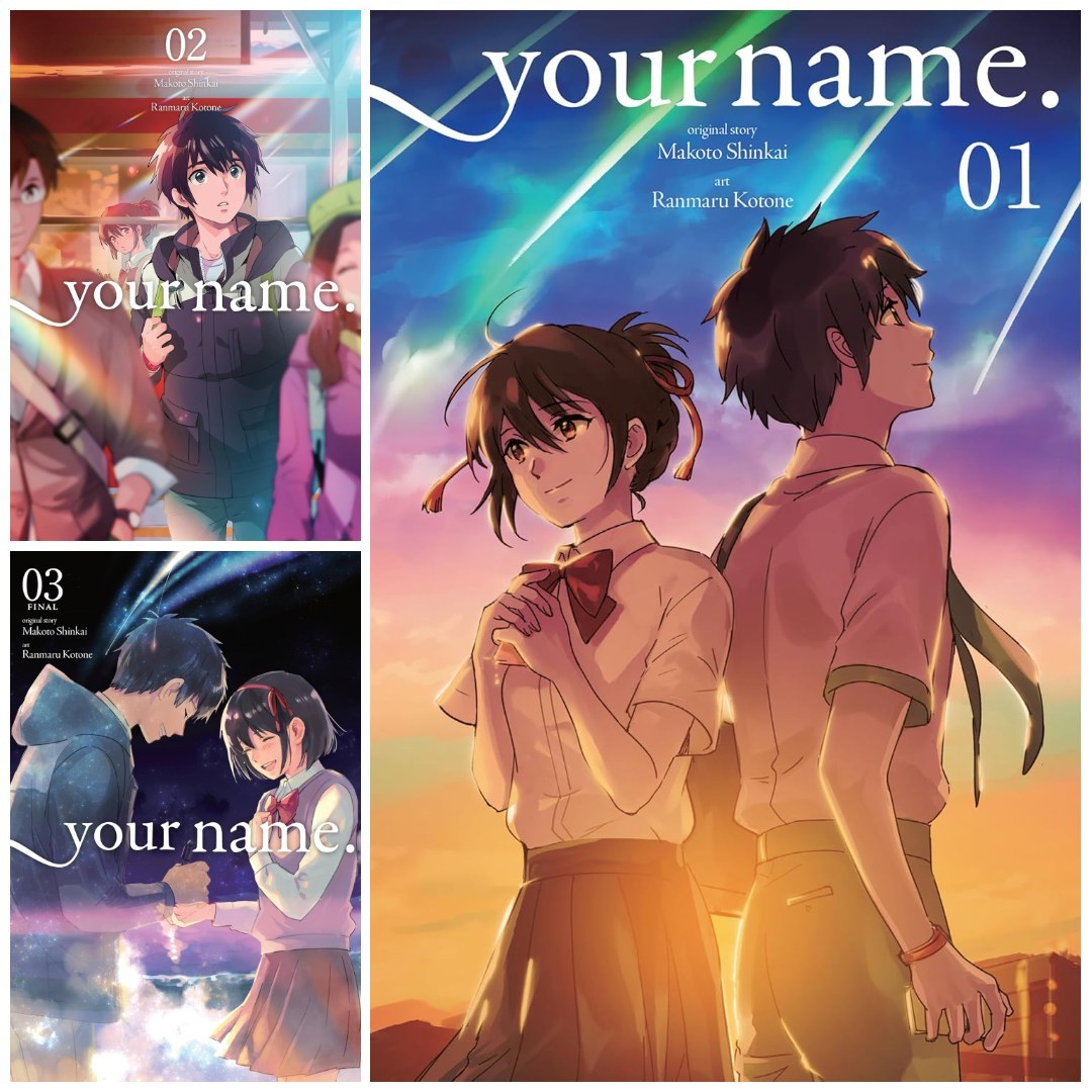پک مانگا یور نیم your name (نام تو) سه جلدی انگلیسی